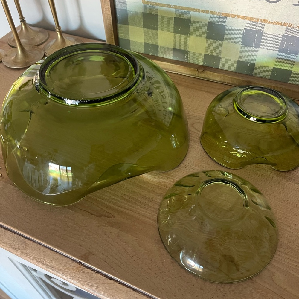 Vintage Anchor Hocking Chip & Dip 3pc bowl set - Picture 4 of 5